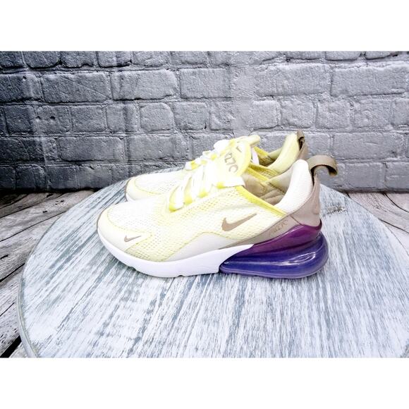 Nike Air Max 270 Sail Space Purple Women 6 Used No Box - Picture 3 of 10